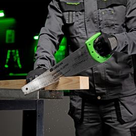 Ножовка по дереву "Зубец", 450 мм, 7-8 TPI, каленый зуб 3D, двухкомпонентная рукоятка Сибртех
